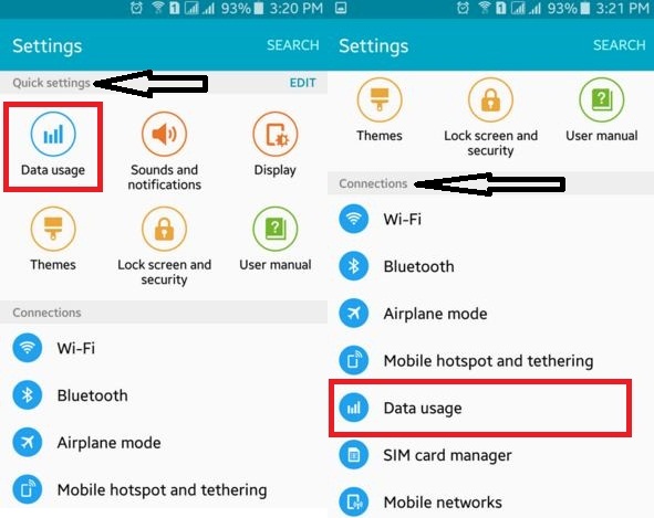 How to restrict background data on android lollipop (), KitKat