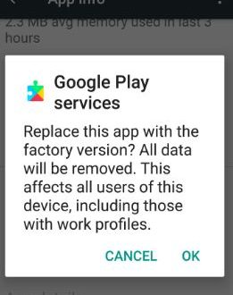 play services update