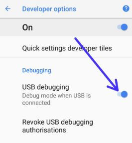 How to enable USB debugging 9.0: Android P
