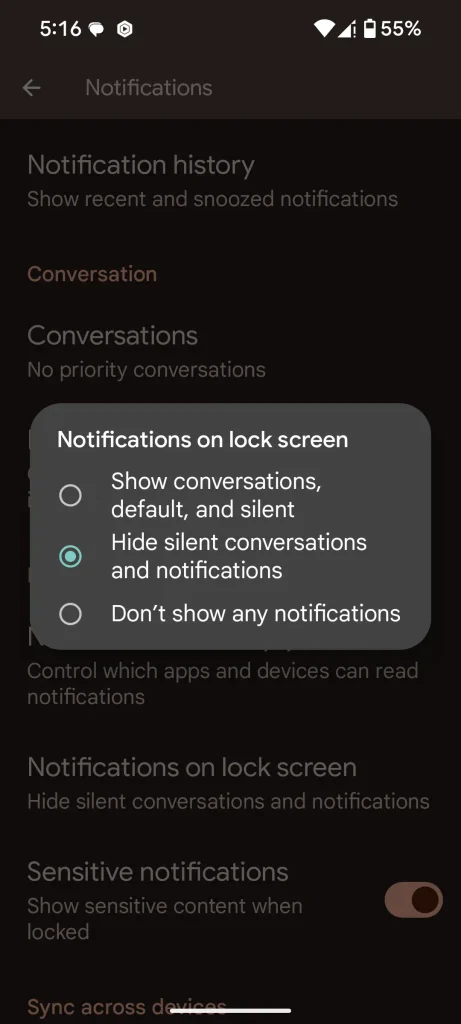 How to Hide Lock Screen Notifications Android 15