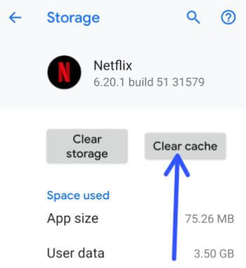 how to clear netflix cache