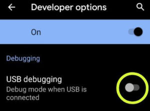 usb debugging windows 10 how to turn on