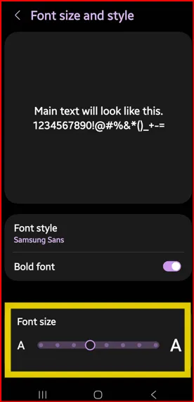 How to Change Font Size (Google Messages) on Samsung One UI 8 using Display Settings