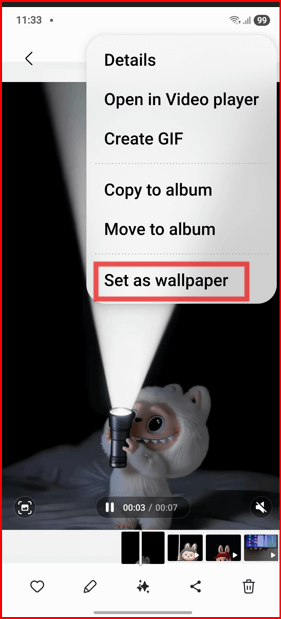 Set Labubu Wallpaper on Samsung Lock Screen