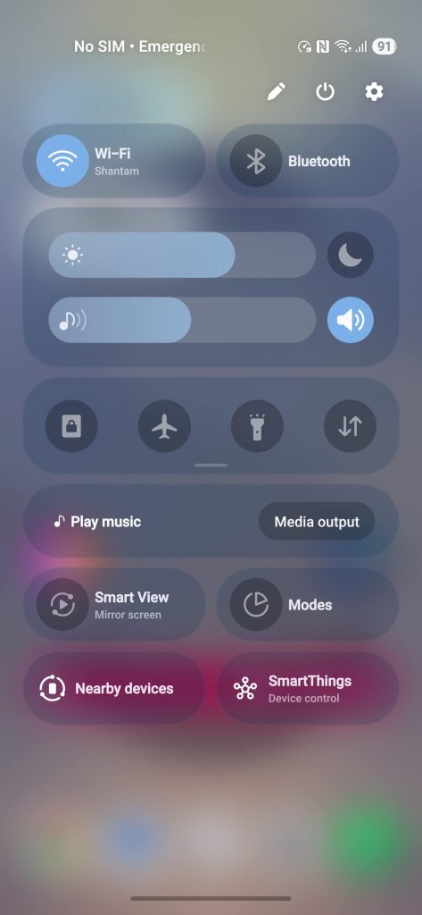 Tap the Power Icon to Restart Z Fold 7